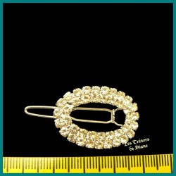 Barrette strass OVALE