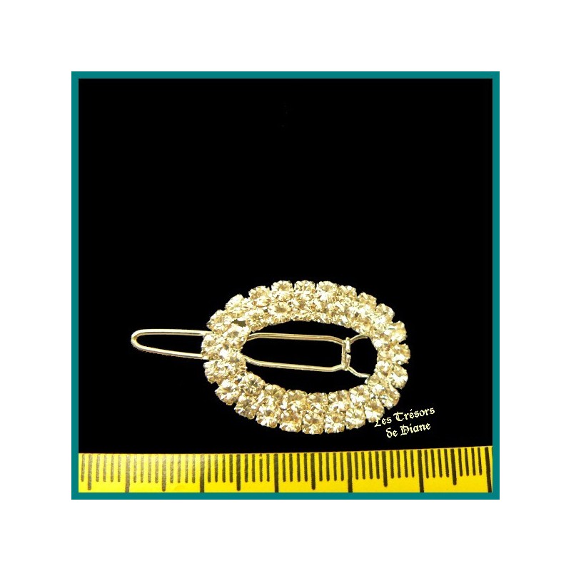 Barrette strass OVALE