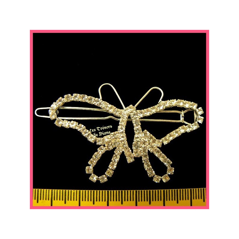 Barrette strass PAPILLON