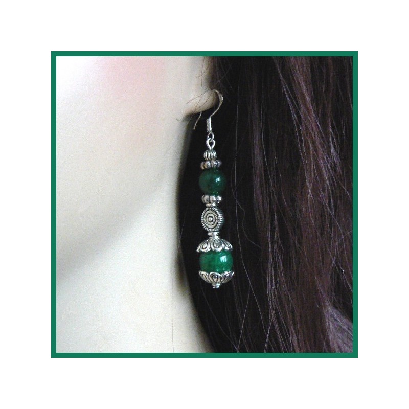 Boucles d'oreilles en jade impérial