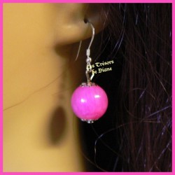 Boucles d'oreilles en jade jaune et cristal