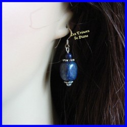 Boucles d'oreilles en Lapis Lazuli naturel