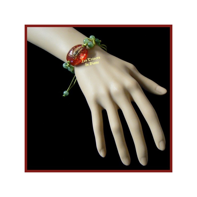 Bracelet avec véritable scorpion jaune du désert Bracelet avec véritable scorpion jaune du désert