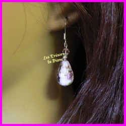 Boucles d'oreilles en cristal et verre soufflé