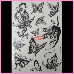 Tatouages éphémères PAPILLONS