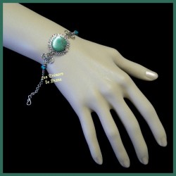 Bracelet du Pérou en turquoise naturelle