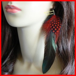 Boucles d'oreilles FROU FROU en plumes véritables