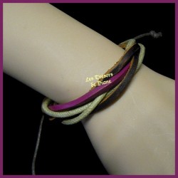 Bracelet surfeur en cuir