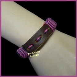 Bracelet surfeur en cuir