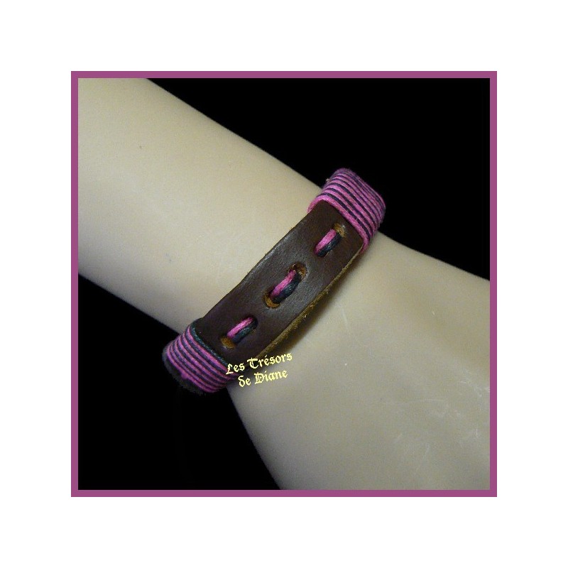 Bracelet surfeur en cuir