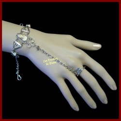 Bracelet de main en jaspe léopardine naturel