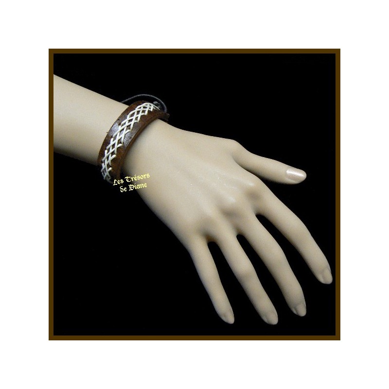 Bracelet surfeur en cuir