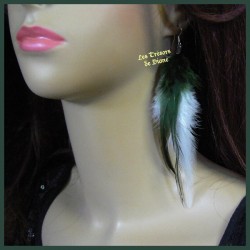 Boucles d'oreilles FROU FROU en plumes véritables