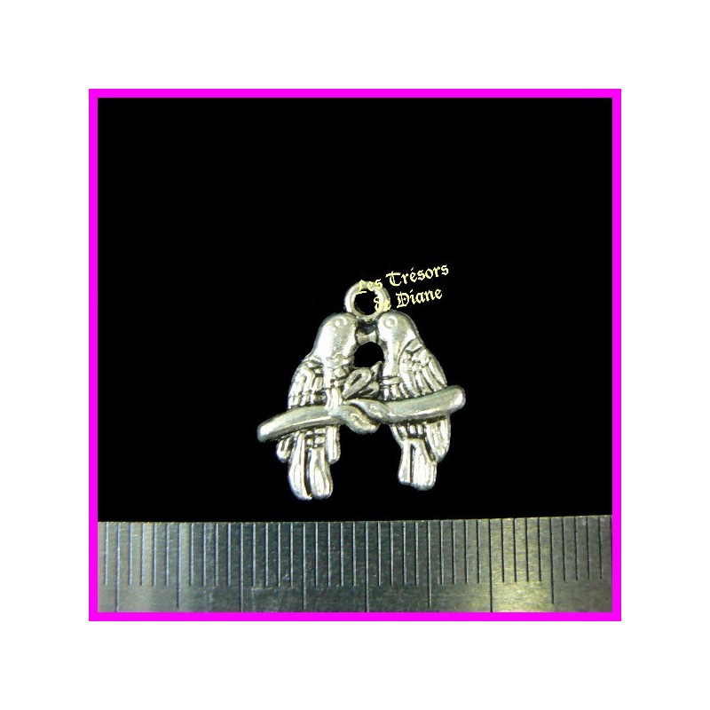 Charm OISEAUX AMOUREUX bi-face Charm OISEAUX AMOUREUX bi-face