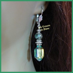 Boucles d'oreilles en cristal multi-facettes