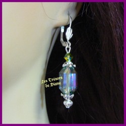 Boucles d'oreilles en cristal multi-facettes