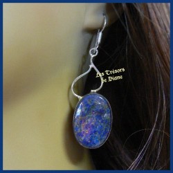 Boucles d'oreilles PRESTIGE en LAPIS LAZULI naturel