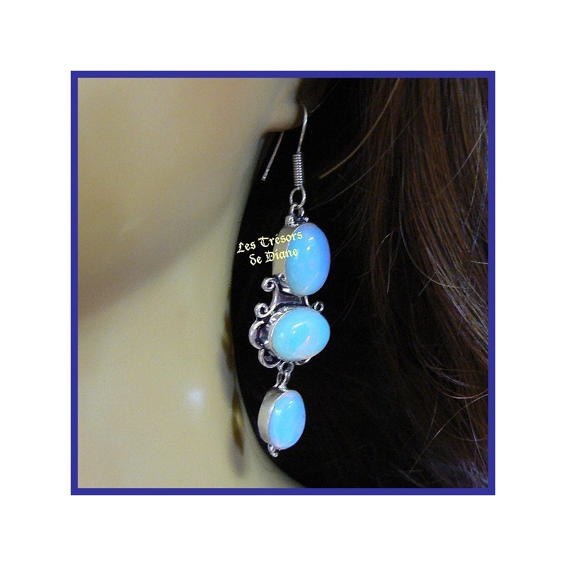 Boucles d'oreilles PRESTIGE en OPALITE