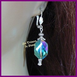 Boucles d'oreilles en cristal faceté