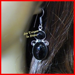 Boucles d'oreilles PRESTIGE en ONYX