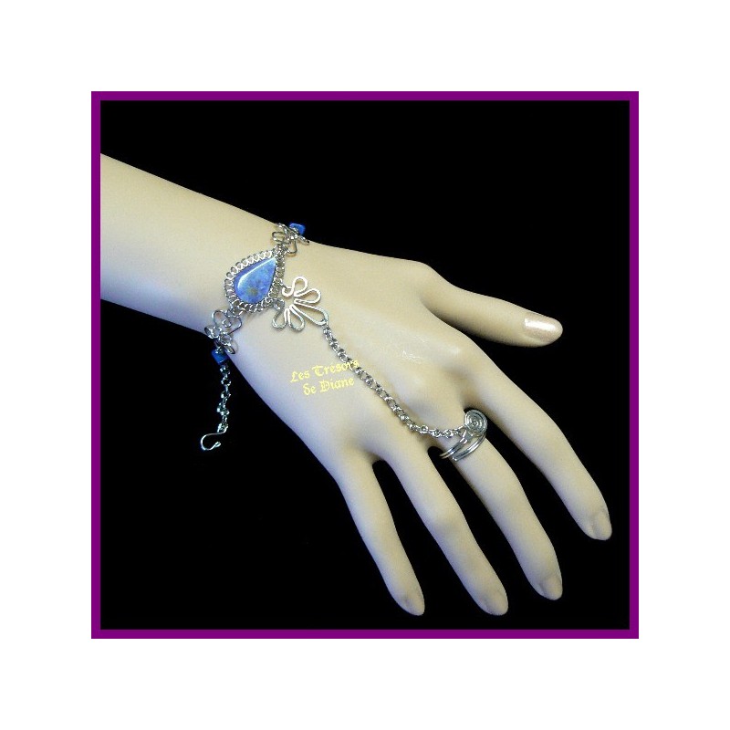 Bracelet de main en sodalite naturelle Bracelet de main en sodalite naturelle