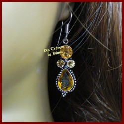 Boucles d'oreilles PRESTIGE en CITRINE