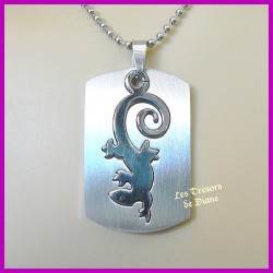 Pendentif dissociable SALAMANDRE en acier inoxydable