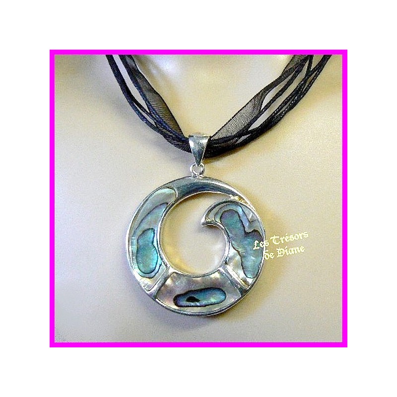 Pendentif en ABALONE naturelle