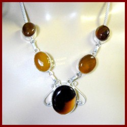 Collier prestige en agate naturelle