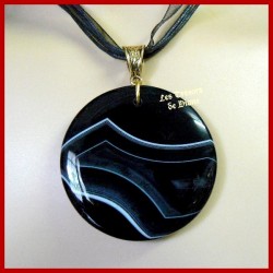 Pendentif rond en AGATE naturelle