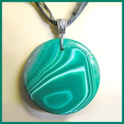 Pendentif ROND en AGATE naturelle