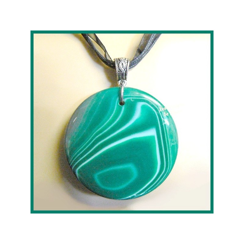 Pendentif ROND en AGATE naturelle