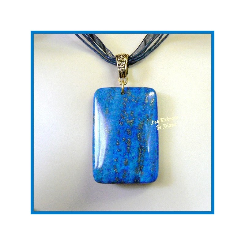 Pendentif rectangulaire en Lapis Lazuli naturel
