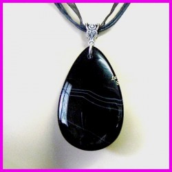 Pendentif GOUTTE en AGATE naturelle