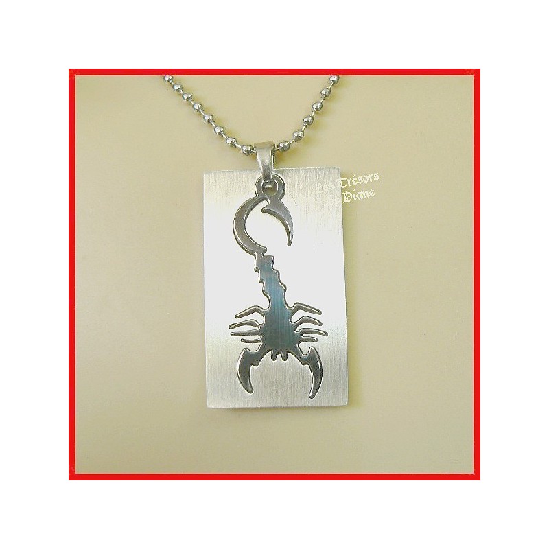 Pendentif SCORPION en acier inoxydable