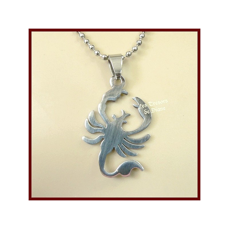 Pendentif SCORPION en acier inoxydable