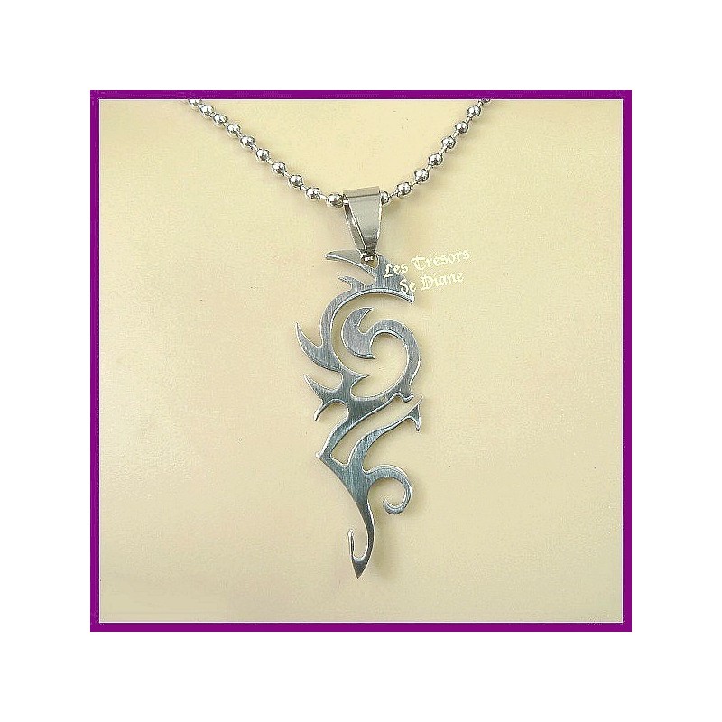 Pendentif TRIBAL en acier inoxydable Pendentif TRIBAL en acier inoxydable