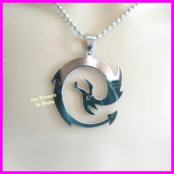 Pendentif DRAGON TRIBAL en acier inoxydable