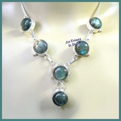 Collier JESSICA en LABRADORITE naturelle