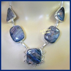 Collier PRESTIGE en SODALITE D'AFRIQUE naturelle