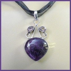 Pendentif PRESTIGE en AMETHYSTE naturelle