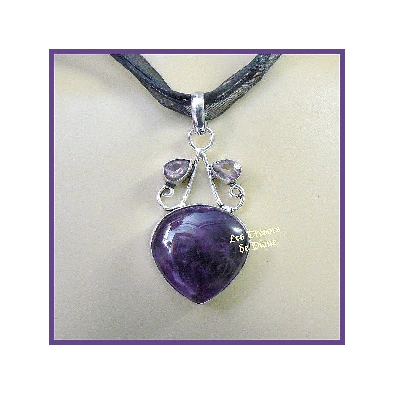 Pendentif PRESTIGE en AMETHYSTE naturelle