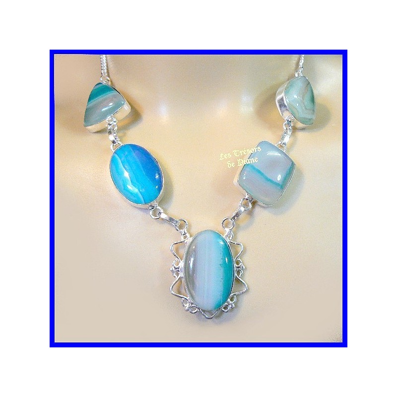 Collier PERSTIGE en AGATE naturelle Collier PERSTIGE en AGATE naturelle