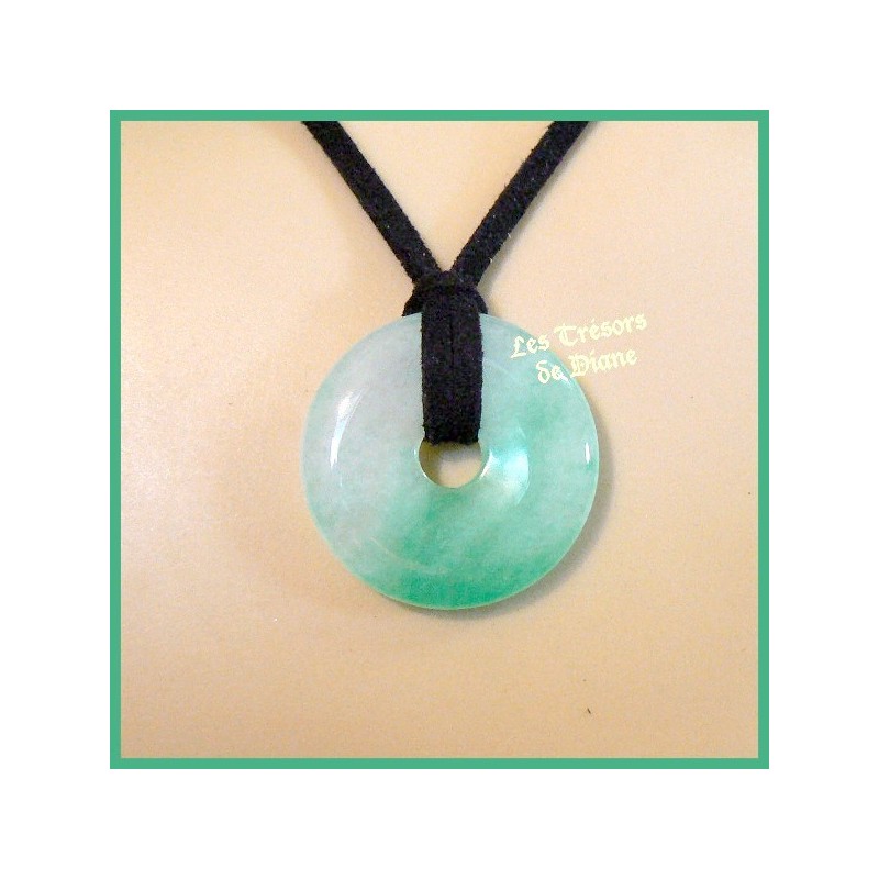 Pendentif DONUT en JADE naturel