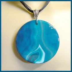 Pendentif ROND en AGATE naturelle