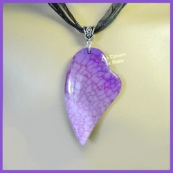 Pendentif COEUR ASYMETRIQUE en AGATE