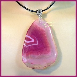 Pendentif en AGATE rose