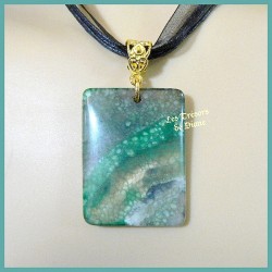 Pendentif rectangulaire en AGATE naturelle