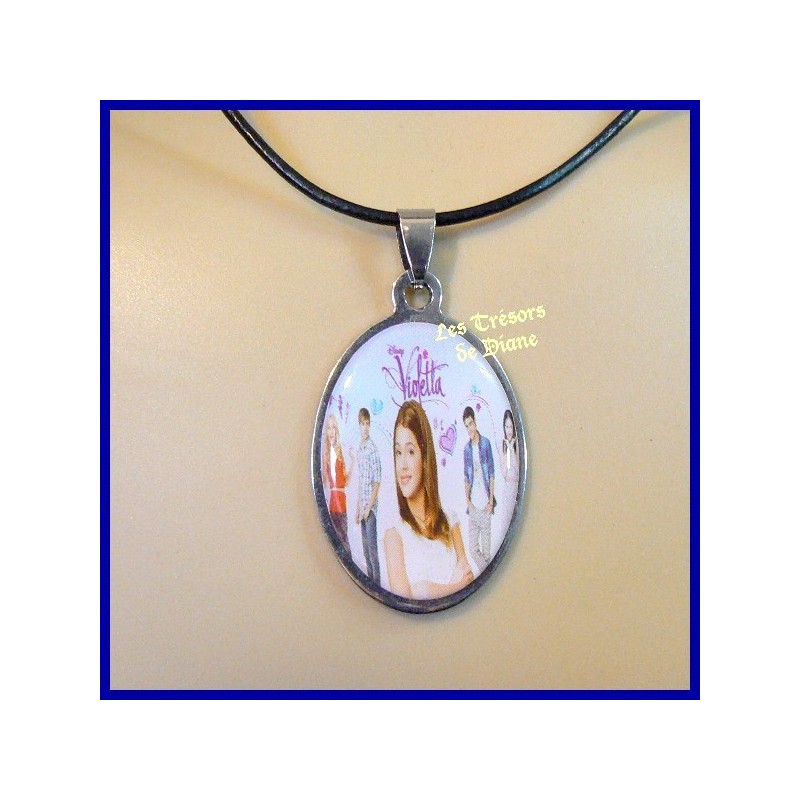 Pendentif VIOLETTA en acier inoxydable