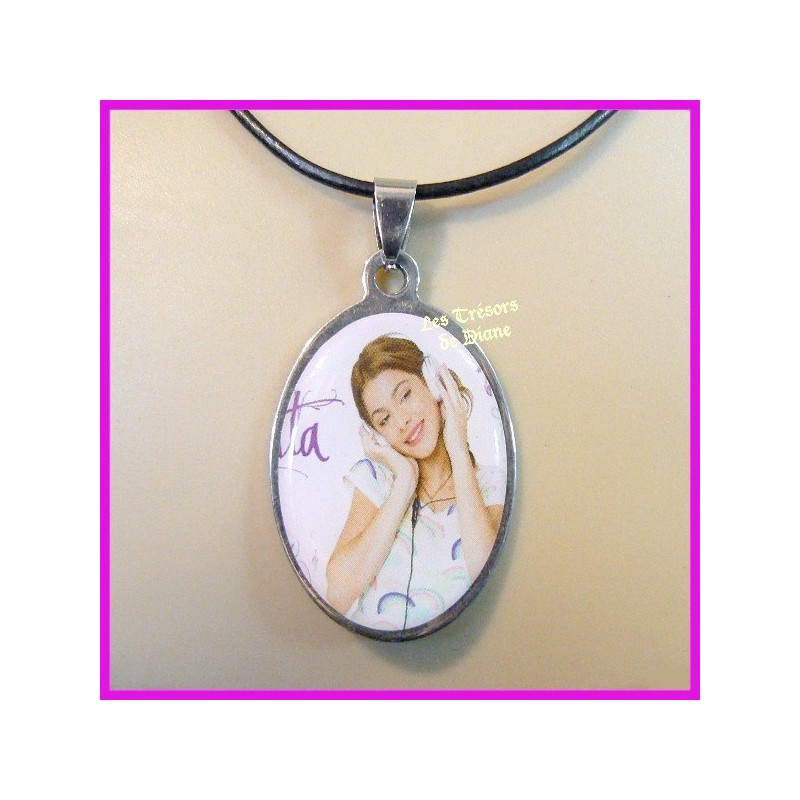 Pendentif VIOLETTA en acier inoxydable